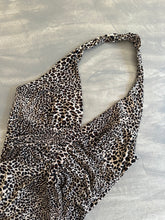 Load image into Gallery viewer, 90’s tag forever21 leopard halter dress
