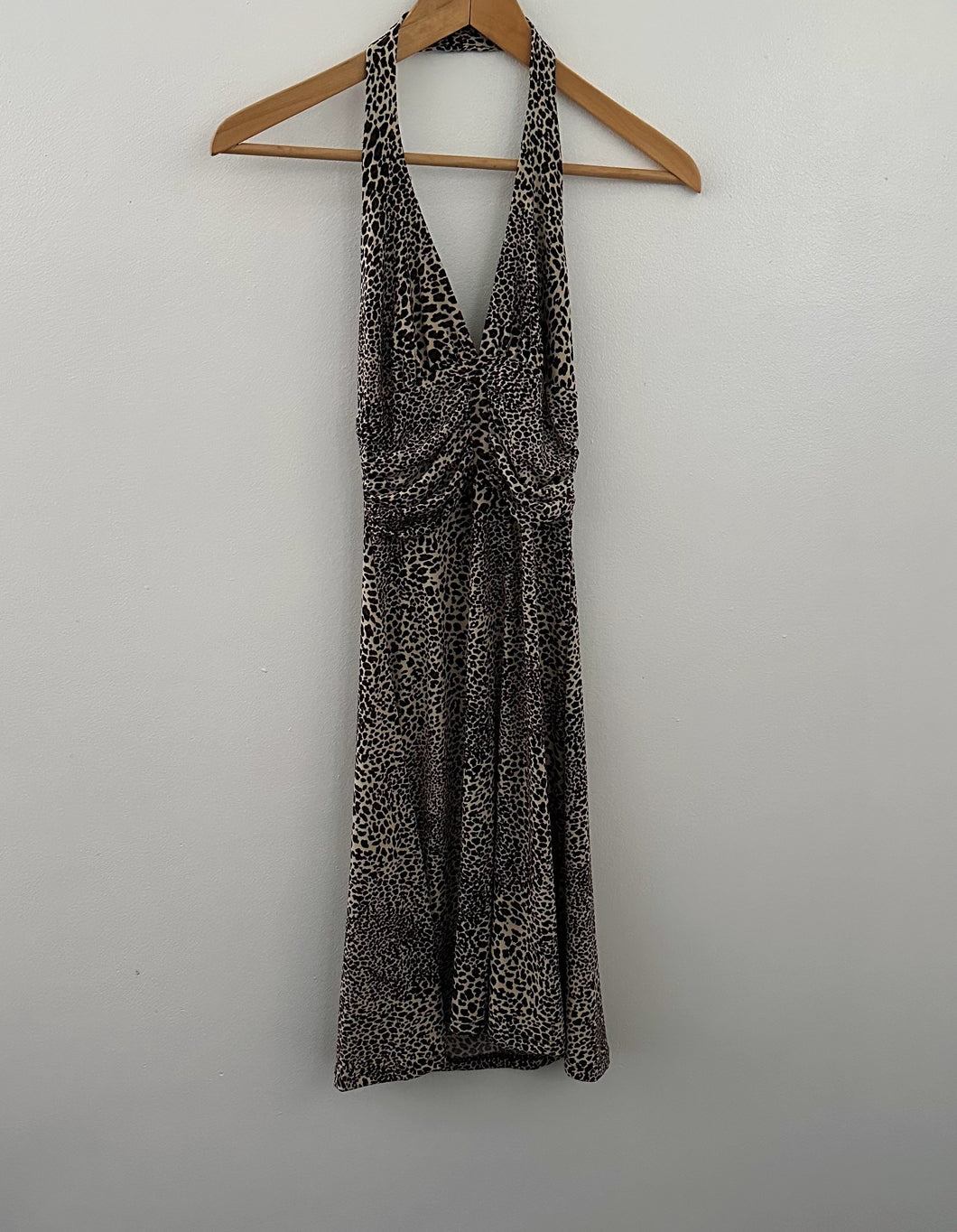 90’s tag forever21 leopard halter dress
