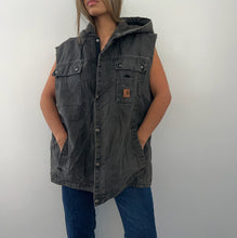 Load image into Gallery viewer, Carhartt sherpa lined hooded vest
