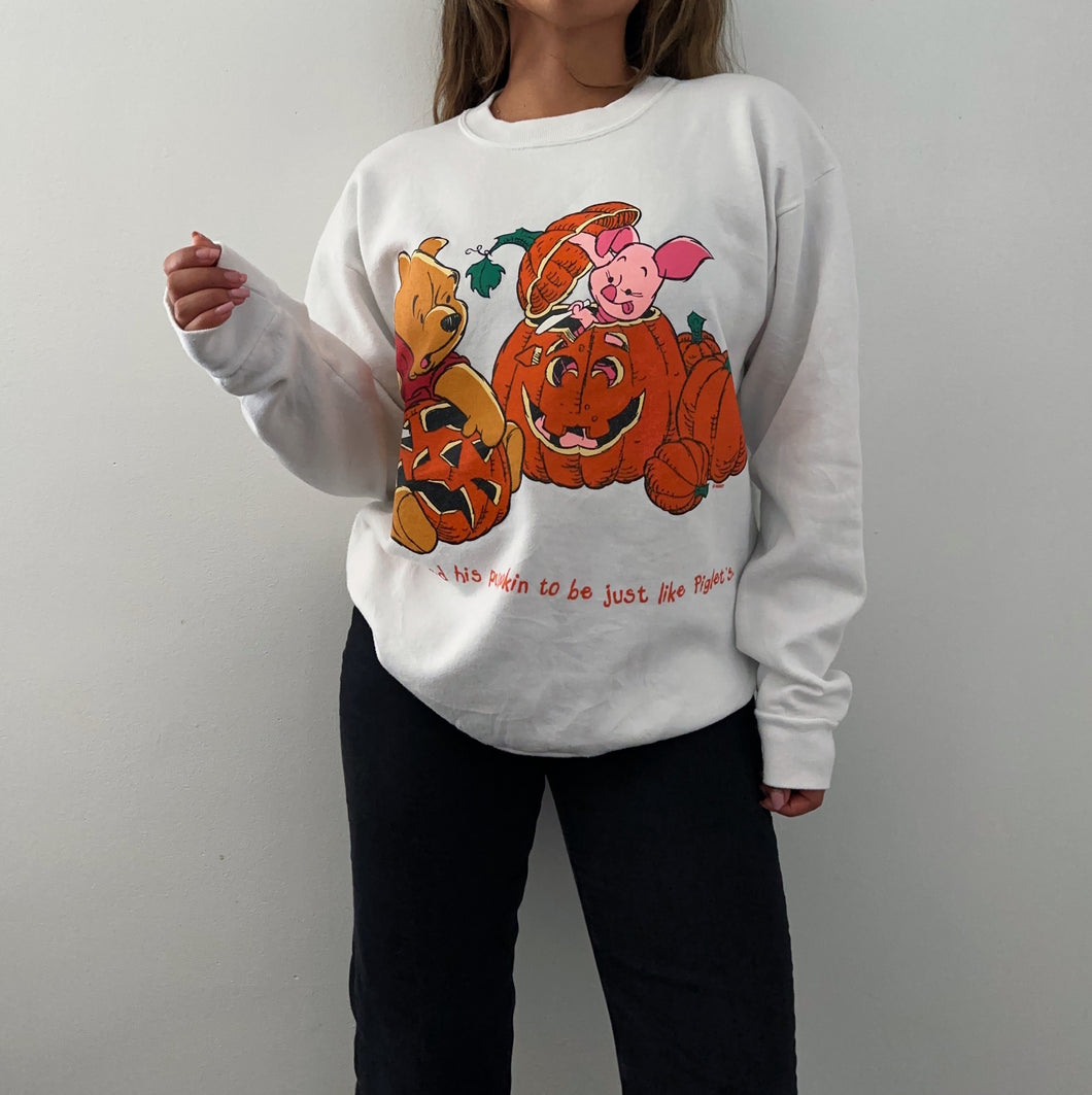 90'S Pooh and piglet pumpkin sweatshirt