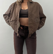 Load image into Gallery viewer, VINTAGE BROWN LEATHER BOMBER
