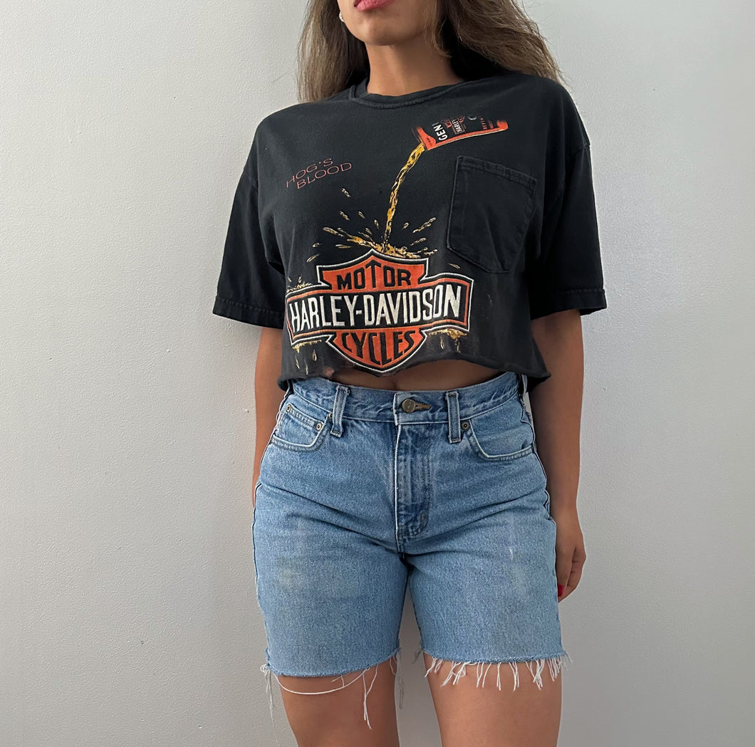 Cropped Harley Davidson tee