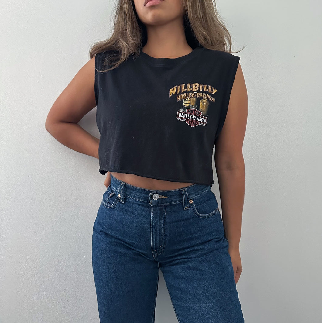 Cropped Hillbilly Harley Davidson tank