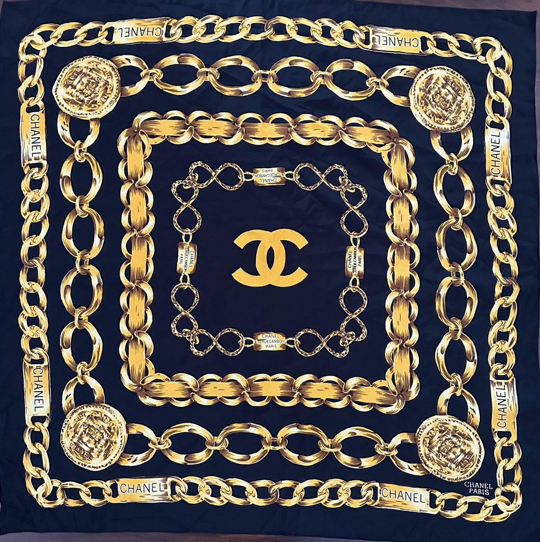90's Chanel Paris silk scarf
