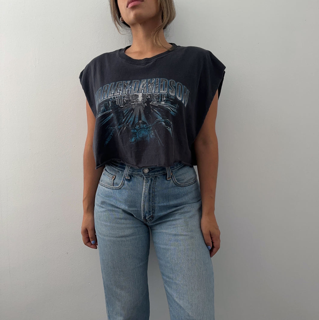 2013 Woodstock Cropped Harley Davidson tank