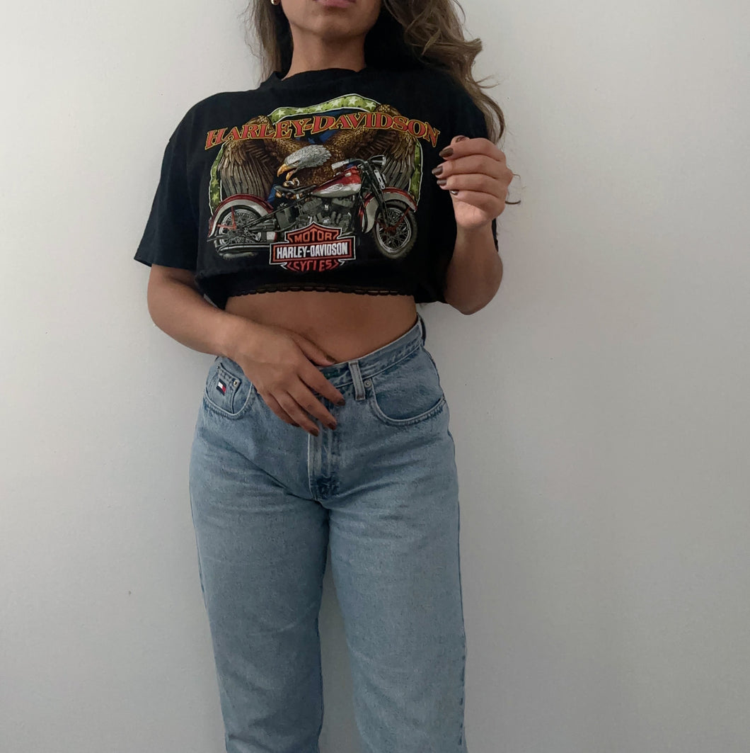 Cropped 2009 Singapore Harley Davidson tee