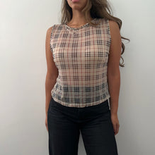 Load image into Gallery viewer, 1980 Burberry london sheer mesh tank top
