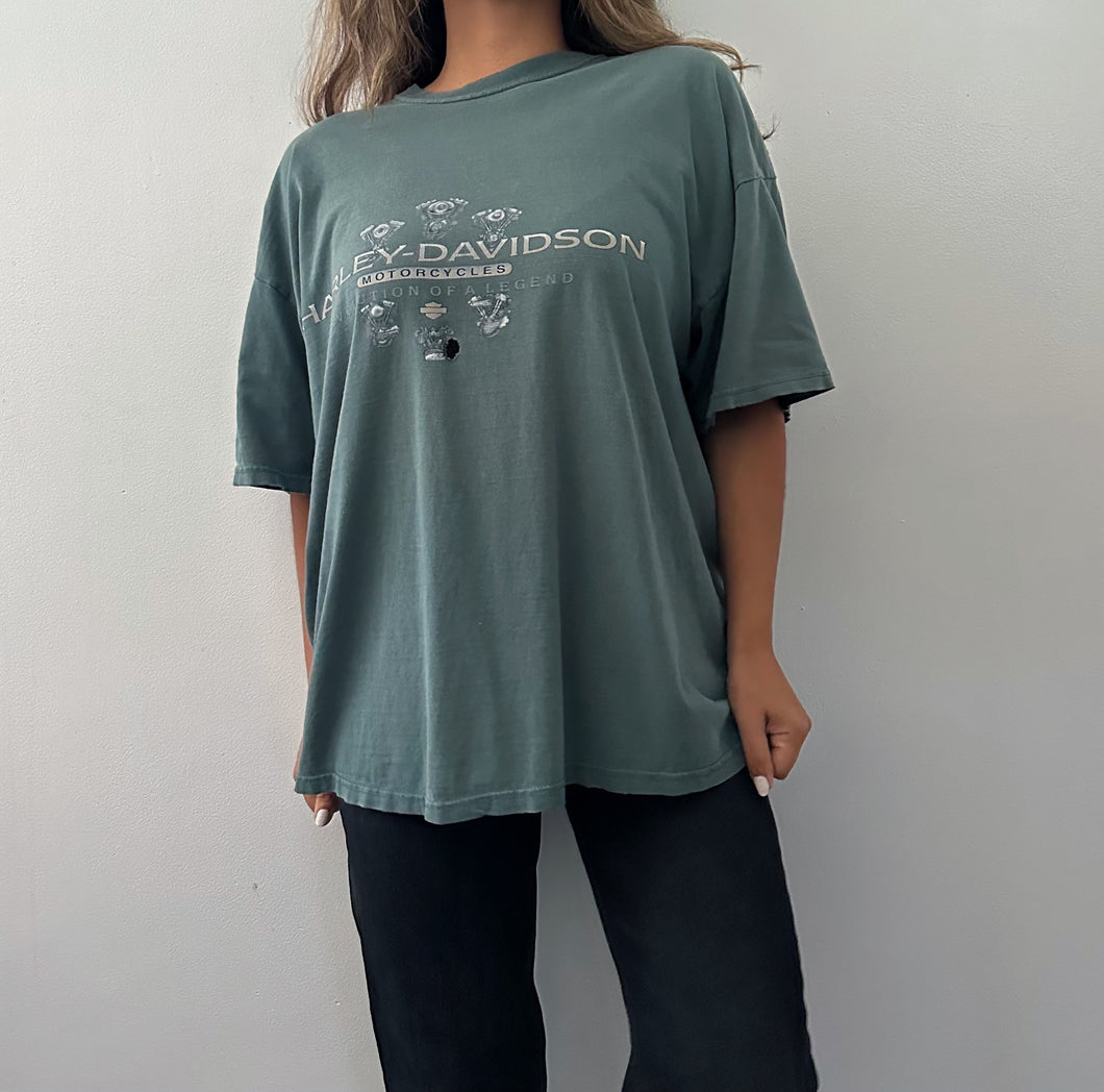 Oversized Harley distressed tee