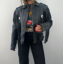 Load image into Gallery viewer, 90&#39;s Western fringe leather jacket
