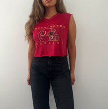 Load image into Gallery viewer, 80&#39;s cropped distressed Washington redskins tank
