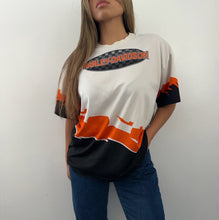 Load image into Gallery viewer, 2001 Harley Davidson print racing motor tee

