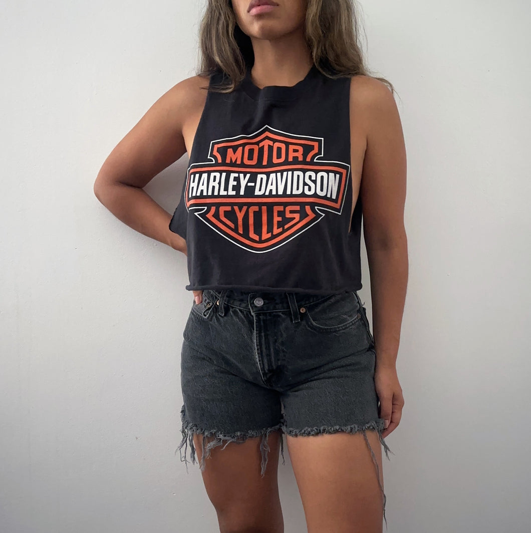 SF harley Davidson cropped tank