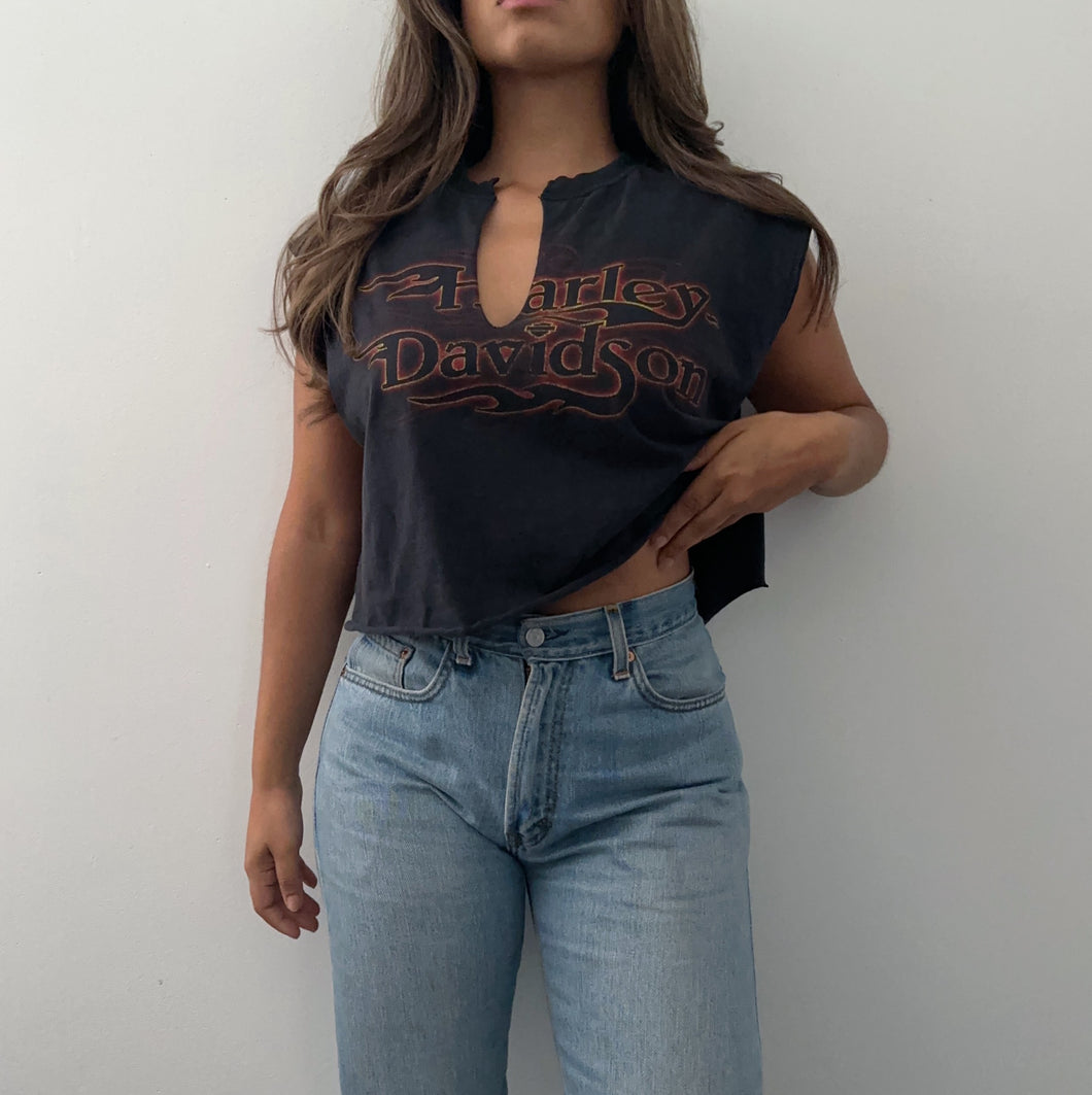 2007 Cropped Harley Davidson tank