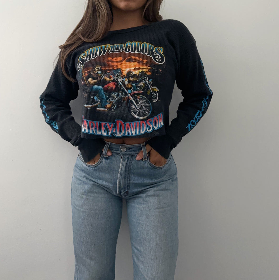 90's cropped harley Davidson