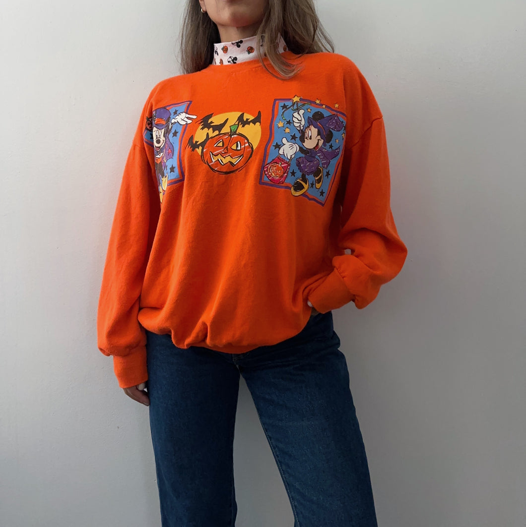 Vintage Mickey & Minnies Halloween mockneck sweater