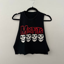 Load image into Gallery viewer, Vintage Misfits cropped ripped tank
