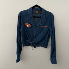 Load image into Gallery viewer, 2003  Harley Davidson tie front crop top
