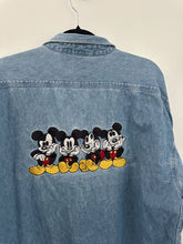 Load image into Gallery viewer, 90&#39;s embroidered Mickey button up
