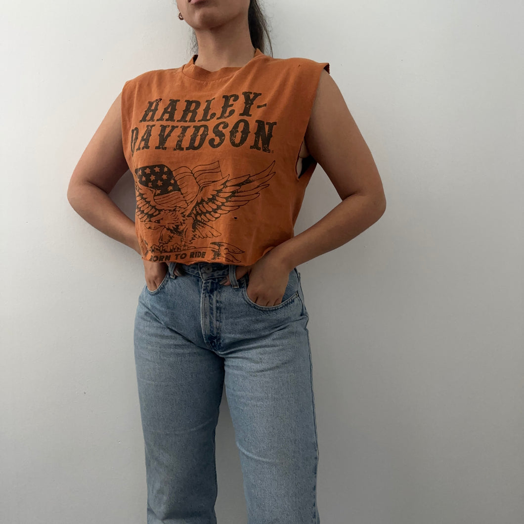 Cropped Harley Davidson tank
