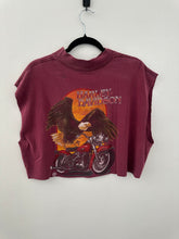 Load image into Gallery viewer, 1995 cropped mock neck Harley Davidso tank
